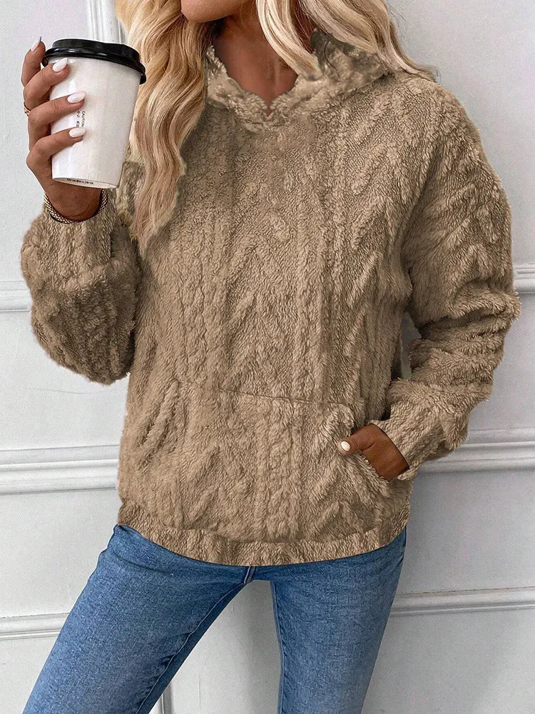 AUDREY | Sweat à Capuche en Fausse Fourrure Ultra-Douce
