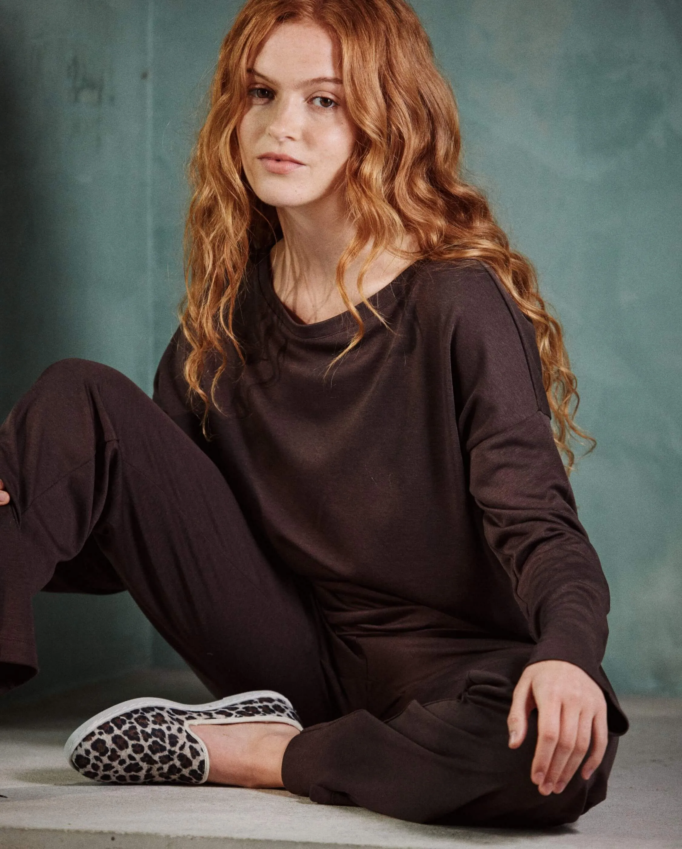 Bas de pyjama femme, chocolat