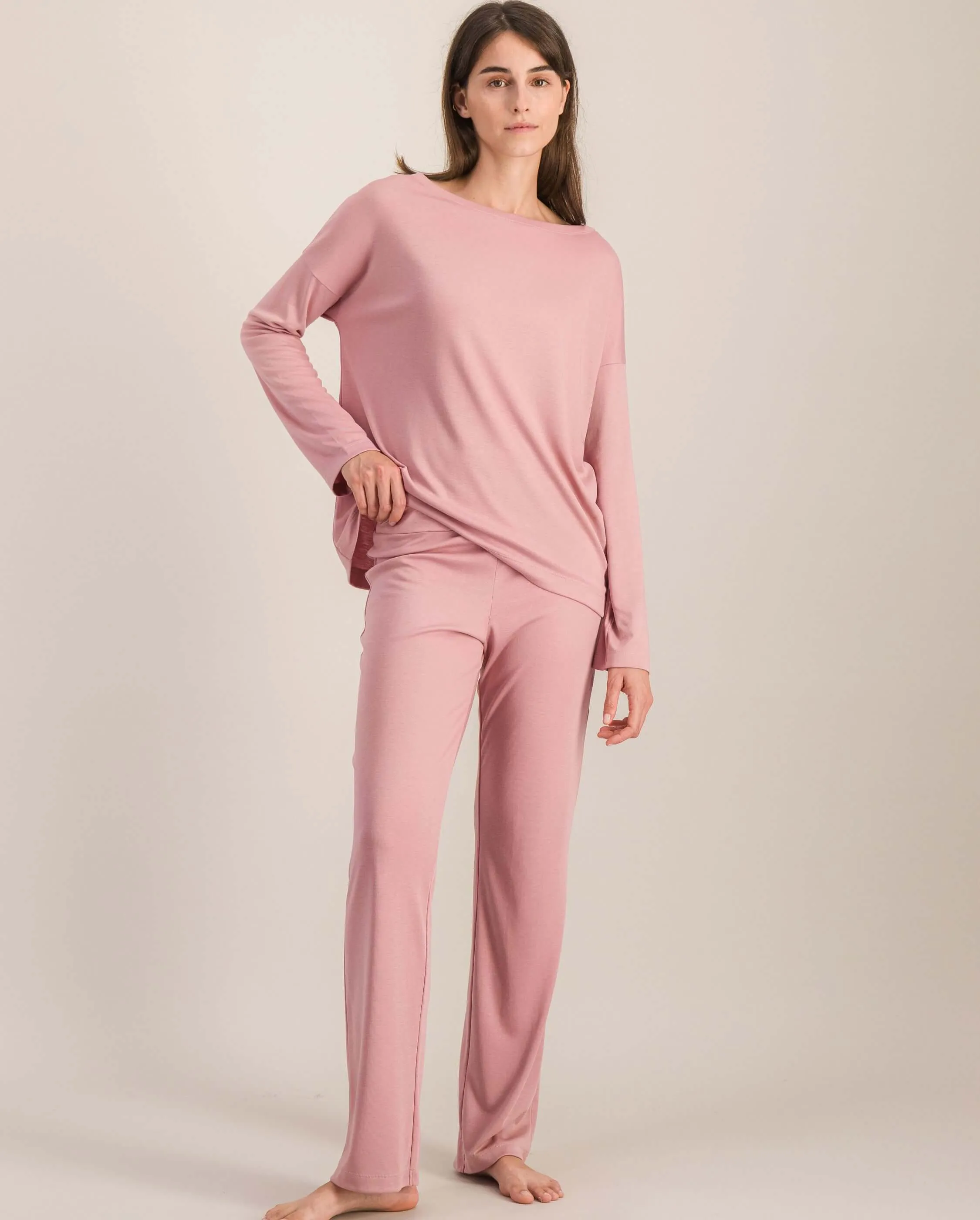 Bas de pyjama femme, vieux rose