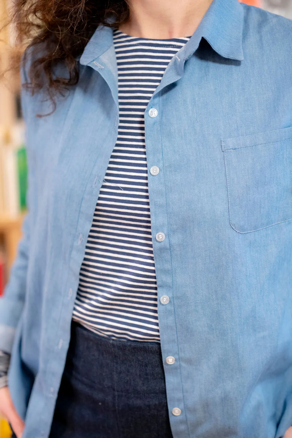 Blouse / Chemise Kit Couture – Chemise Suzanne chambray