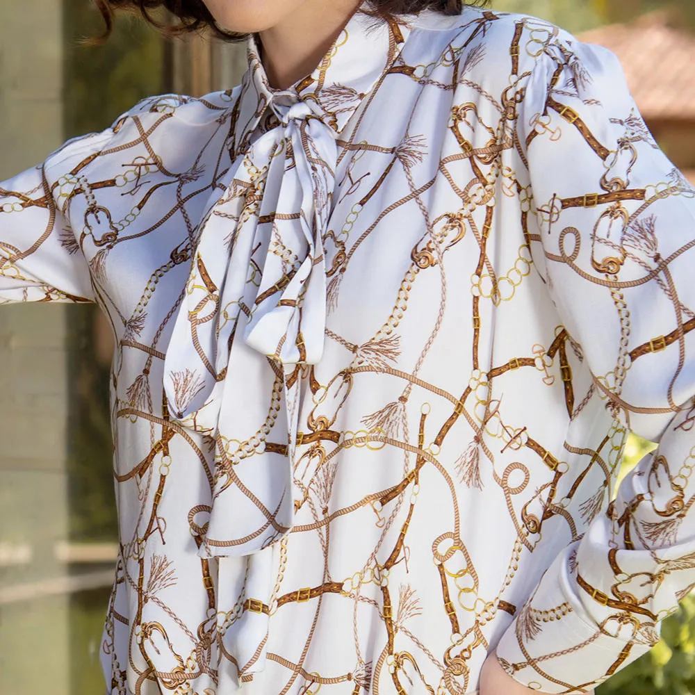 Blouse pour femme Hartwell » Lisa «, Equestre, blanc