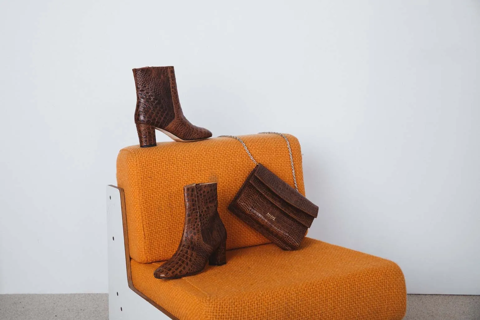 Bottines Gaetan cognac embossé