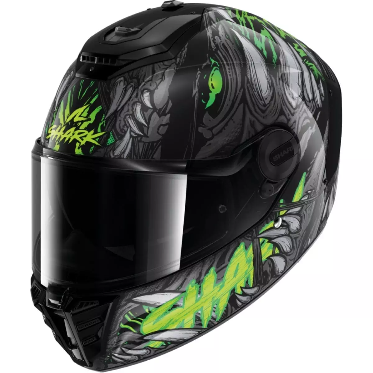 Casque Shark Spartan RS Shaytan Noir Vert Anthracite - Casque Intégral
