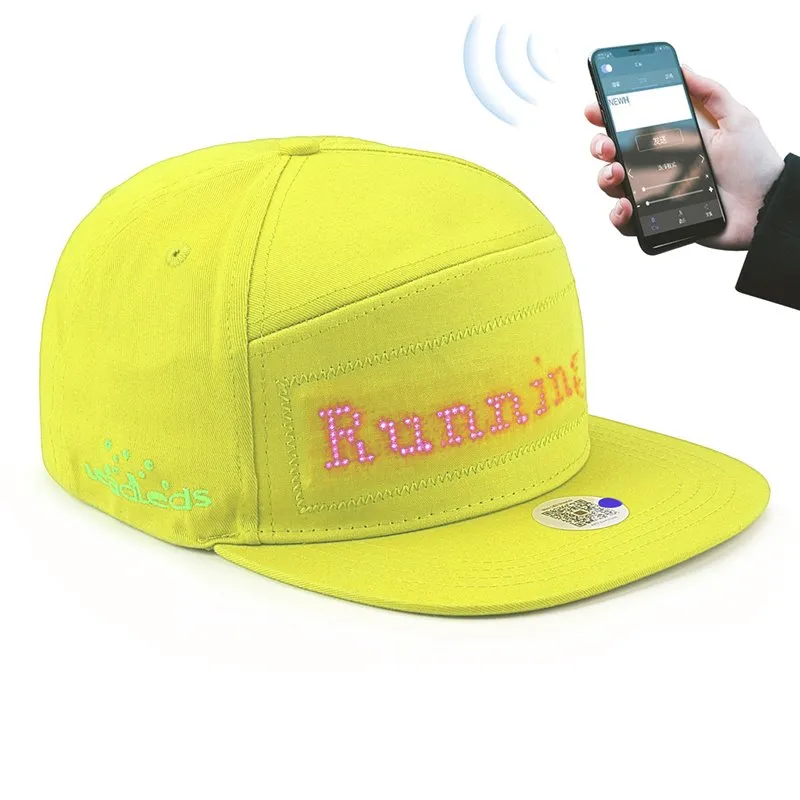 Casquette Bluetooth avec écran LED personnalisable