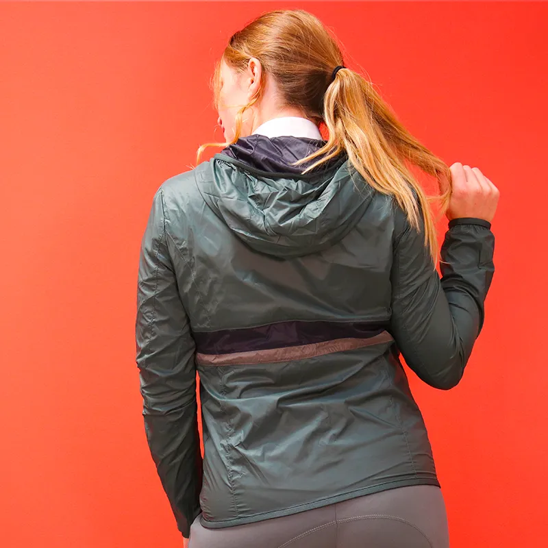 Cavalleria Toscana - Veste à capuche femme légère et réversible femme marine/ vert
