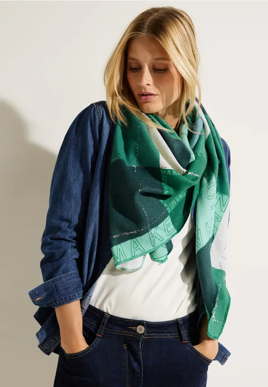 CECIL Foulard à carreaux triangulaire 