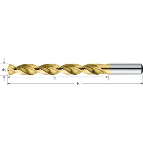 Dormer QC21GN11 Foret à métal #11 x 2-5/16" x 3-1/2" acier haute vitesse / titane