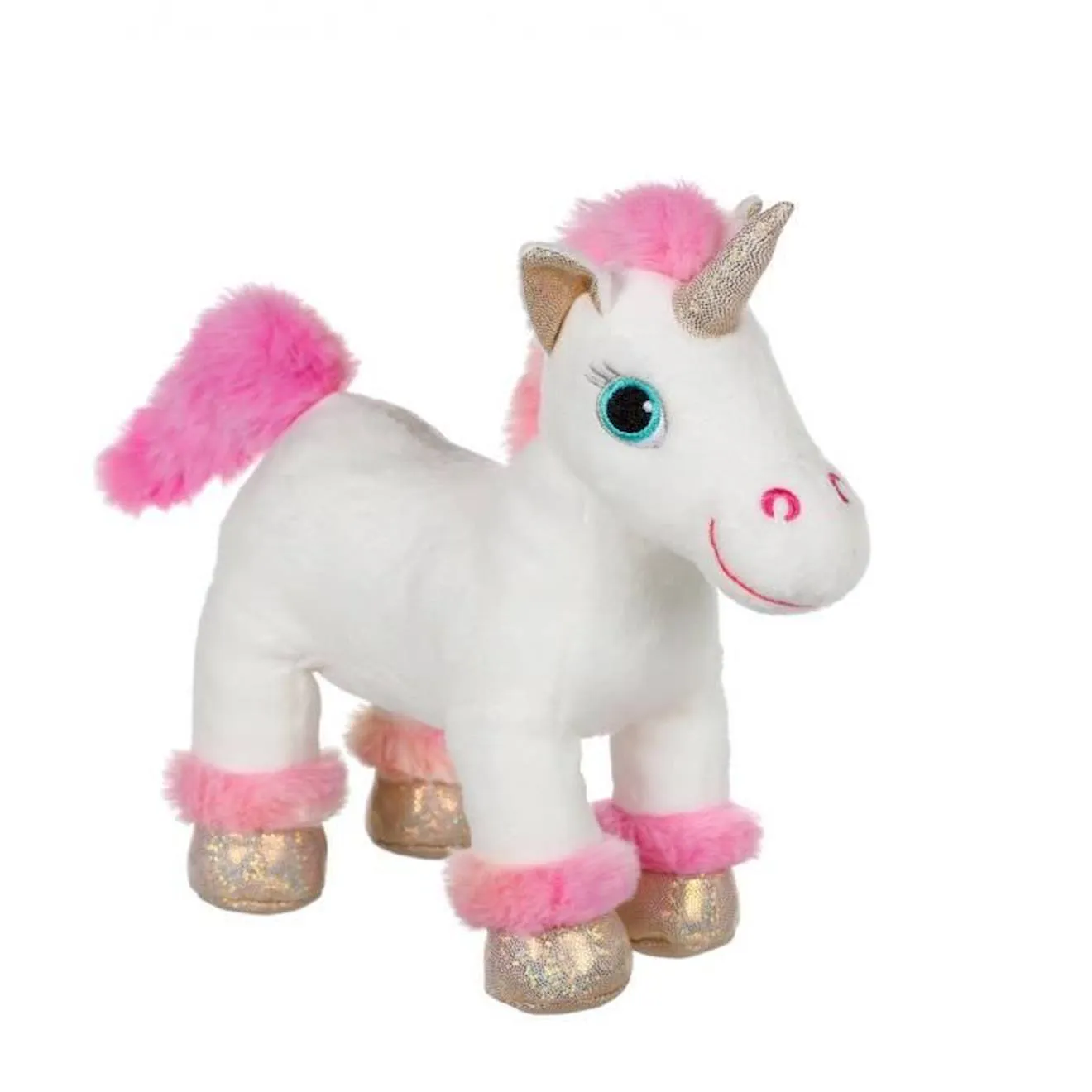 Gipsy Toys - Peluche Lica Bella Sonore - 22 cm - Blanc & Rose blanc - Gipsy Toys