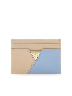 Guess Triangle Logo Porte-Carte Plat Multicolore Beige - Achetez À Prix Outlet!