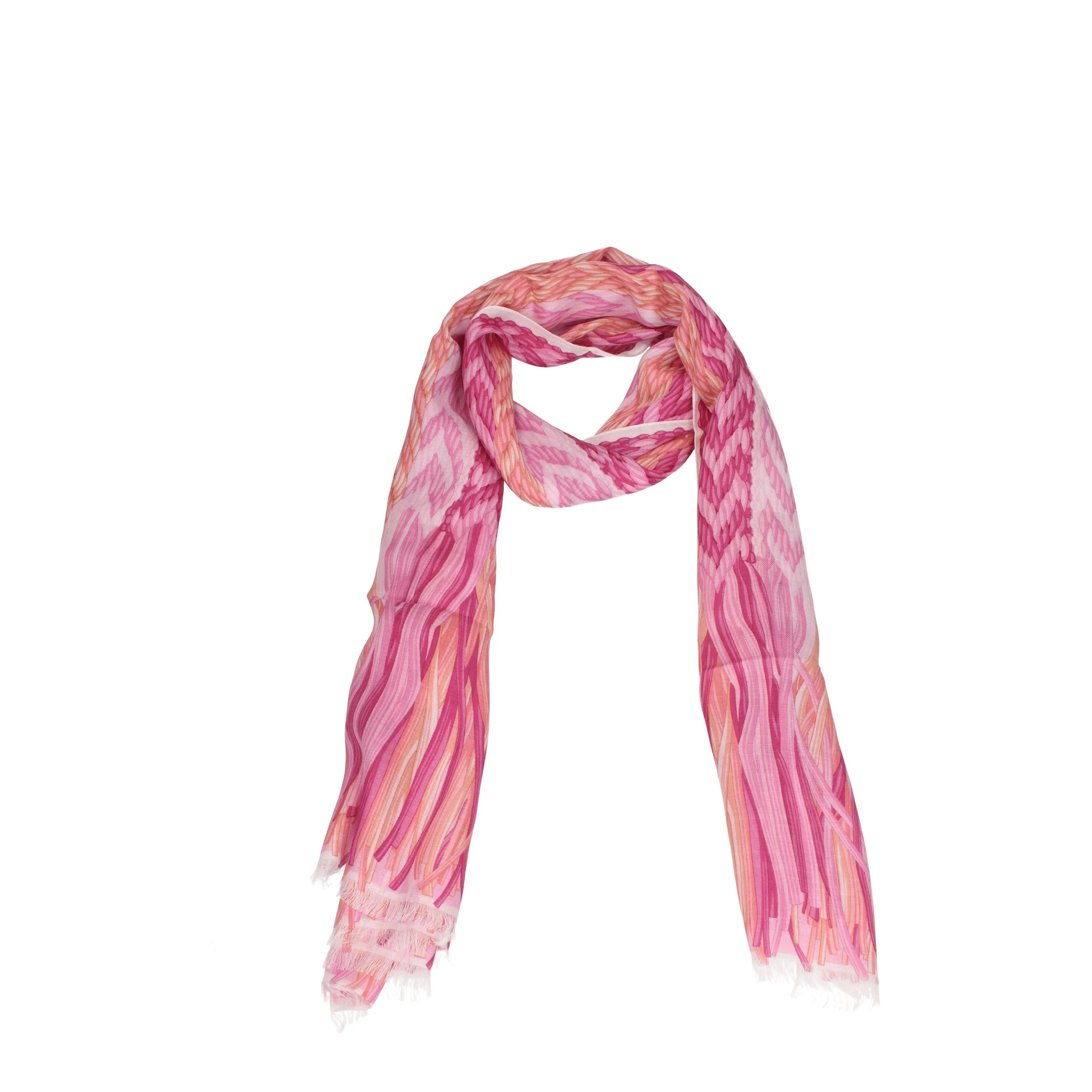 Lanvin Foulard femme cashmire rose / blanc