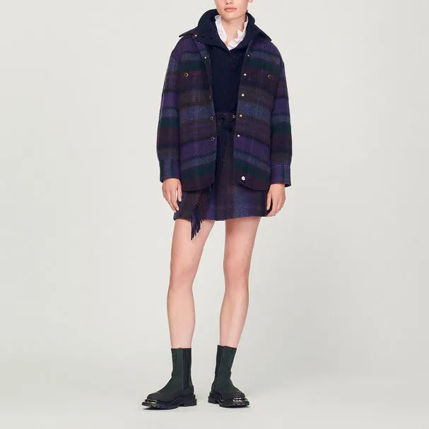 Manteau surchemise à carreaux