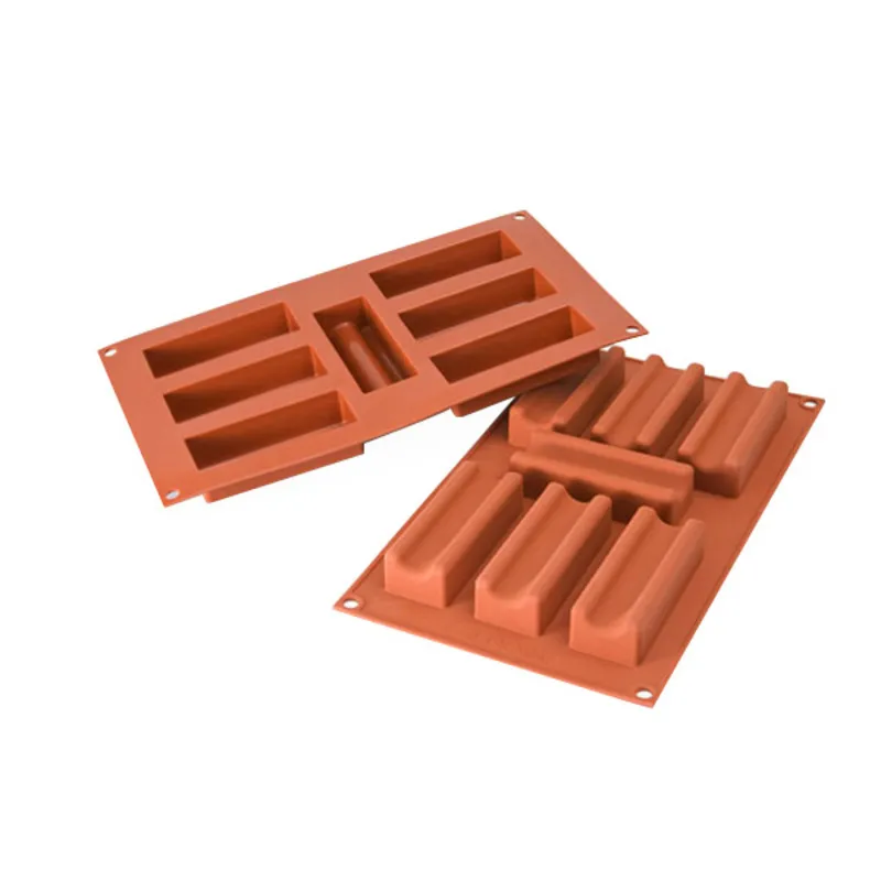 Moule silicone souple 7 bûchettes 9,5 cm - Silikomart 