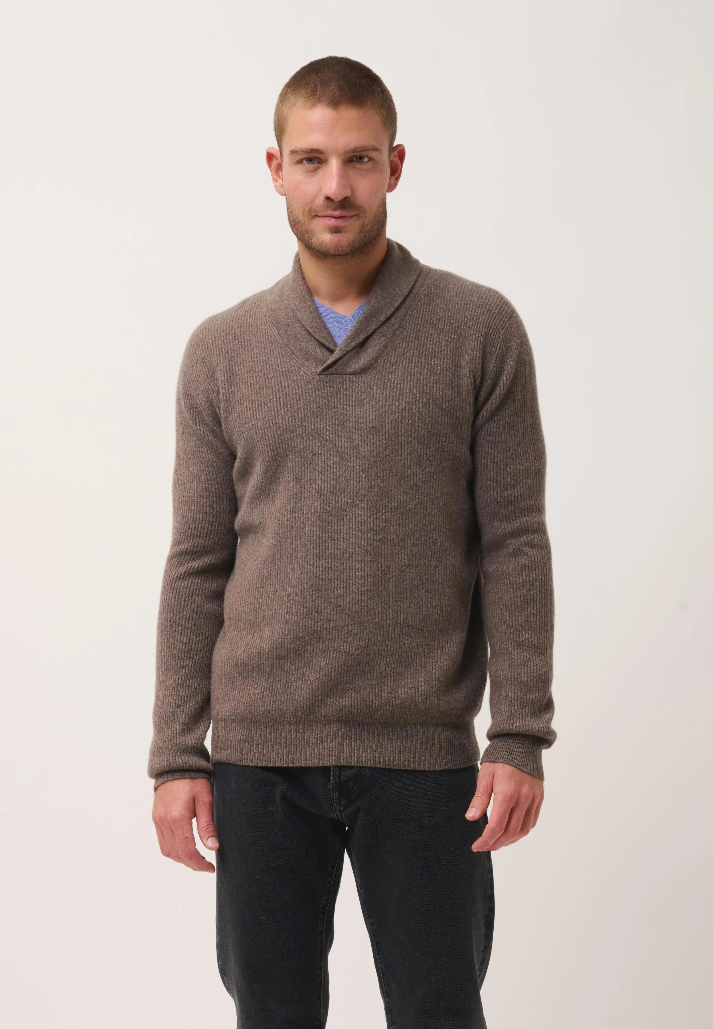 NINA pull col chle taupe chiné
