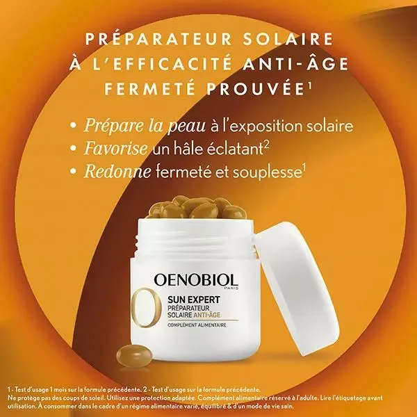 Oenobiol Sun Expert Préparateur Solaire Anti-Âge Lot de 2 x 30 gélules