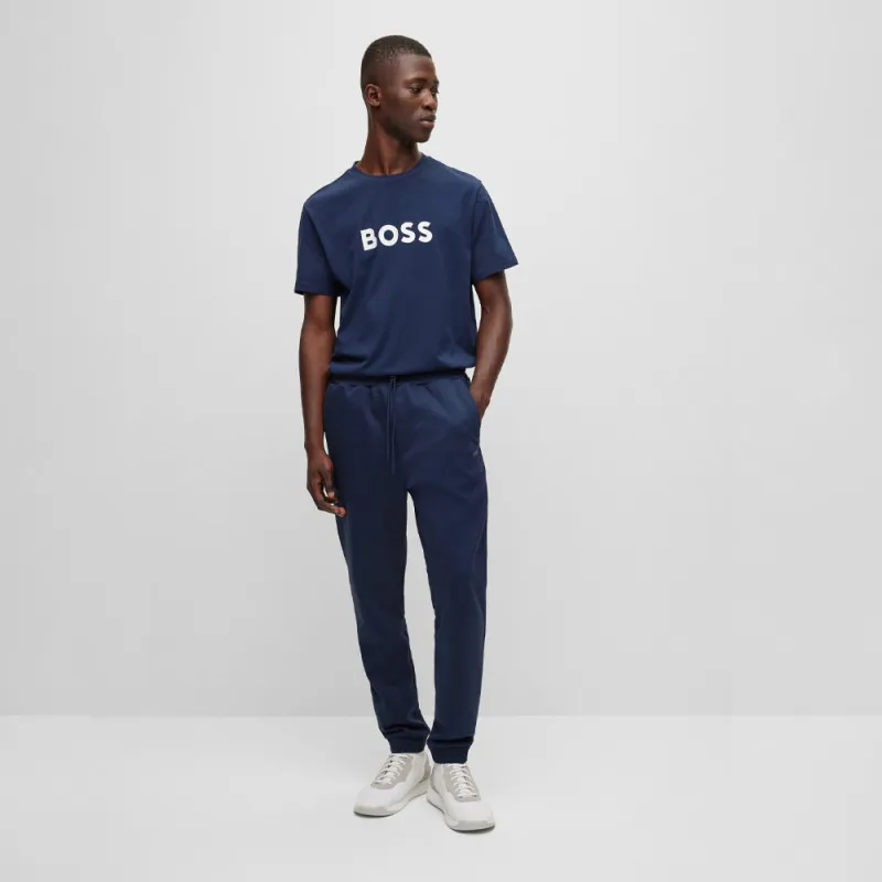 Pantalon de survêtement Boss HADIKO CURVED Bleu Foncé