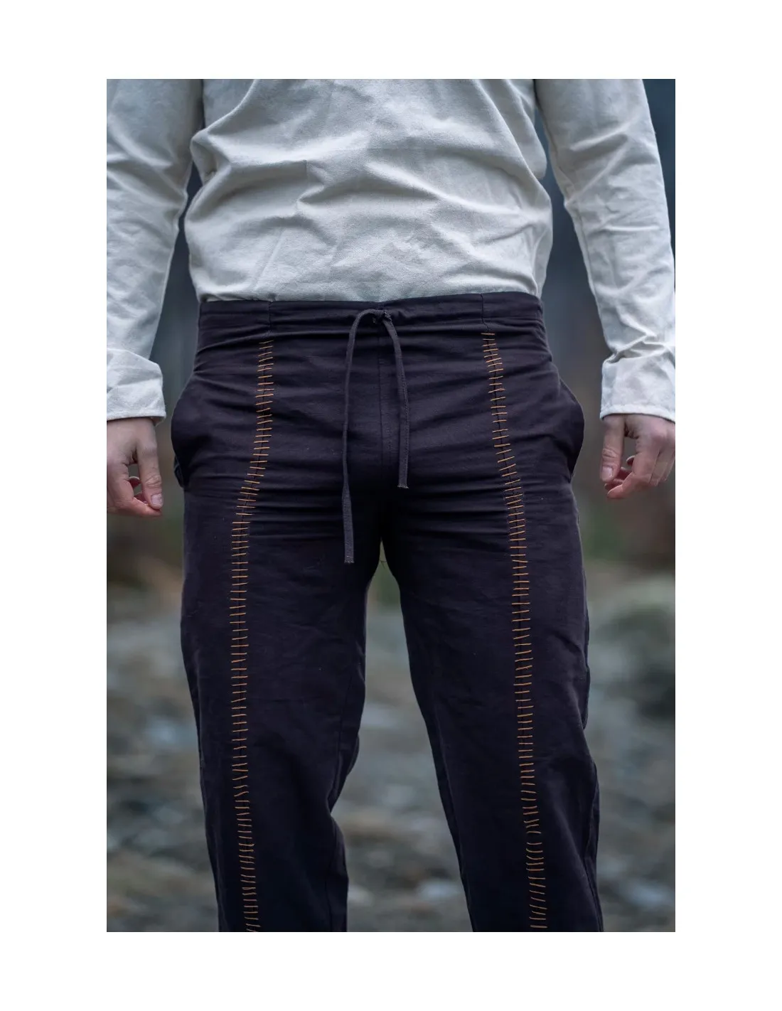 Pantalon médiéval modèle Hermann, marron foncé ⚔️ Boutique Épées
