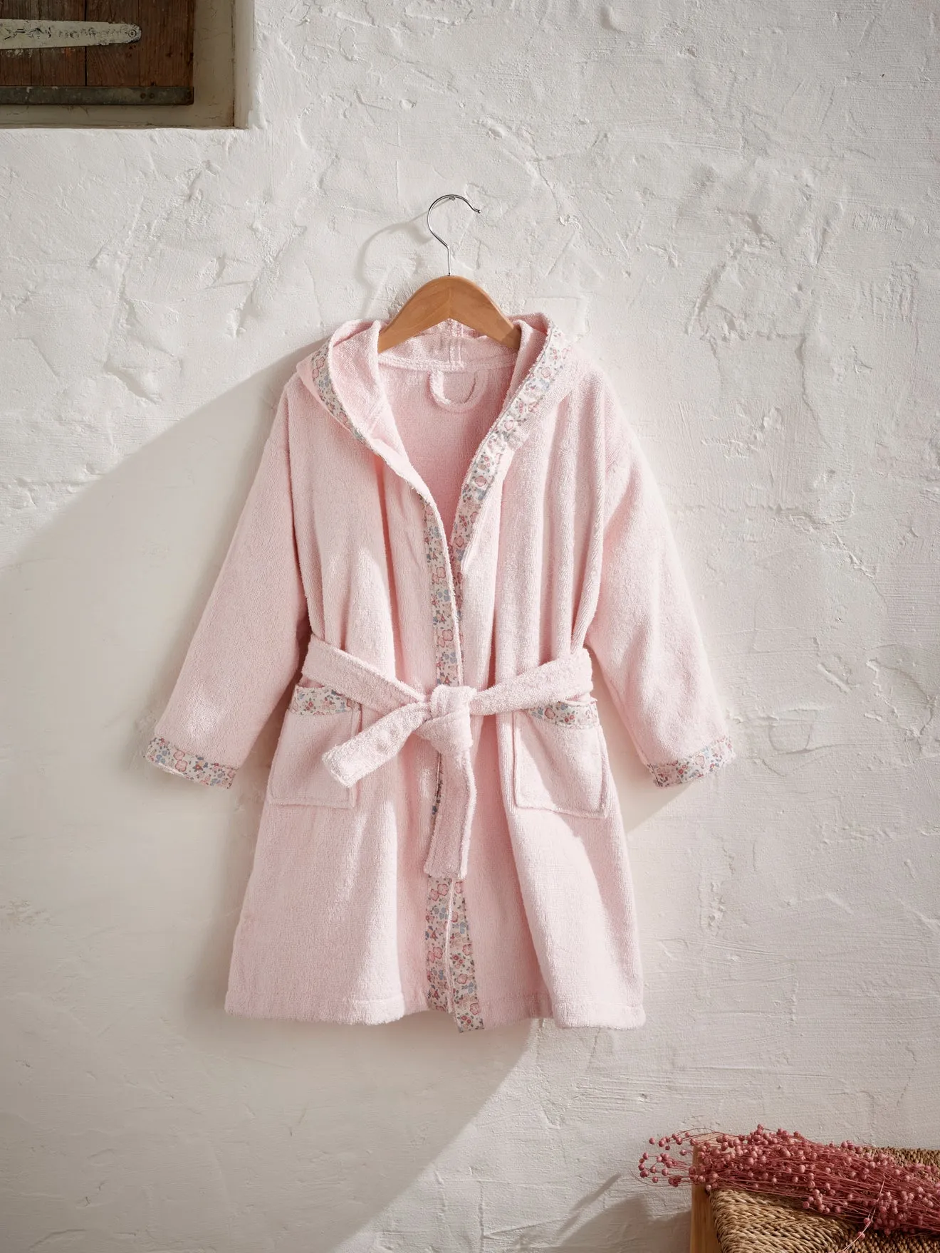 Peignoir enfant éponge et tissu Liberty