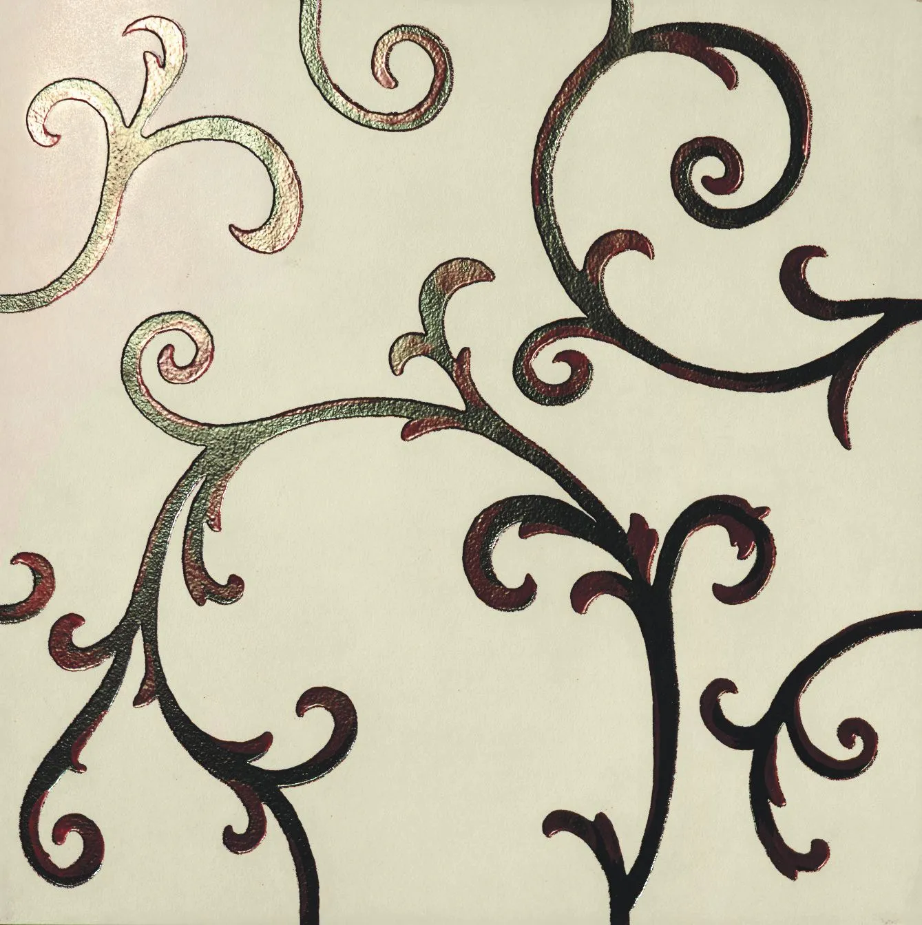 Petracer's Rinascimento Avorio Acciaio/Rame Decoro Rinascimento 60x60 cm PG RD A-A 
