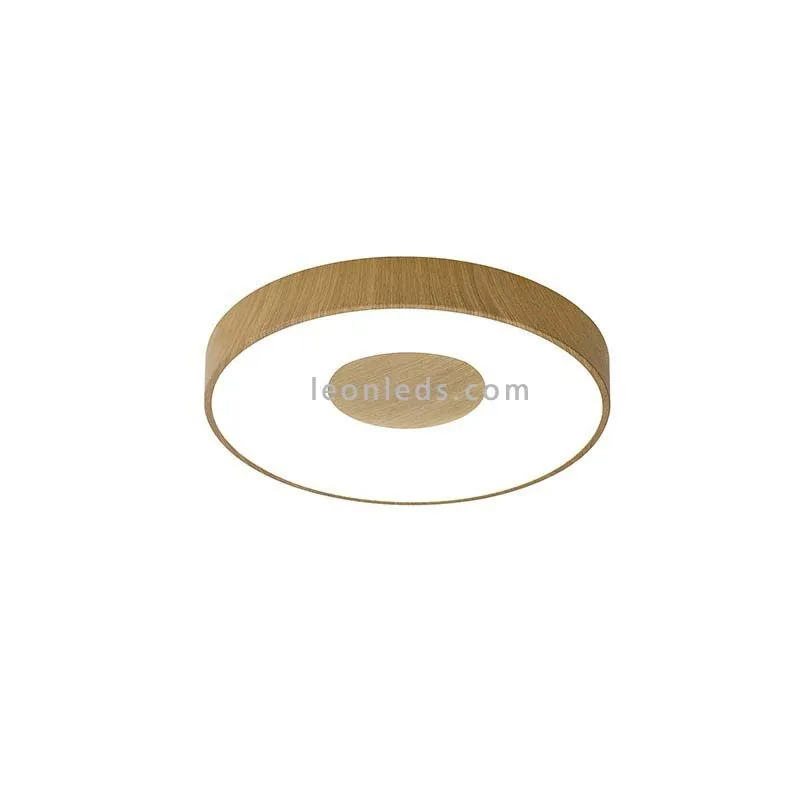 Plafonnier LED Coin bois dimmable 3 tailles disponibles par Mantra | LeonLeds.com