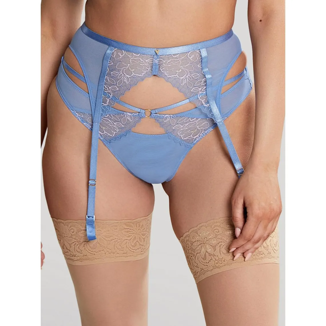 Porte Jarretelles Bleu Cléo By Panache  | 3 Suisses