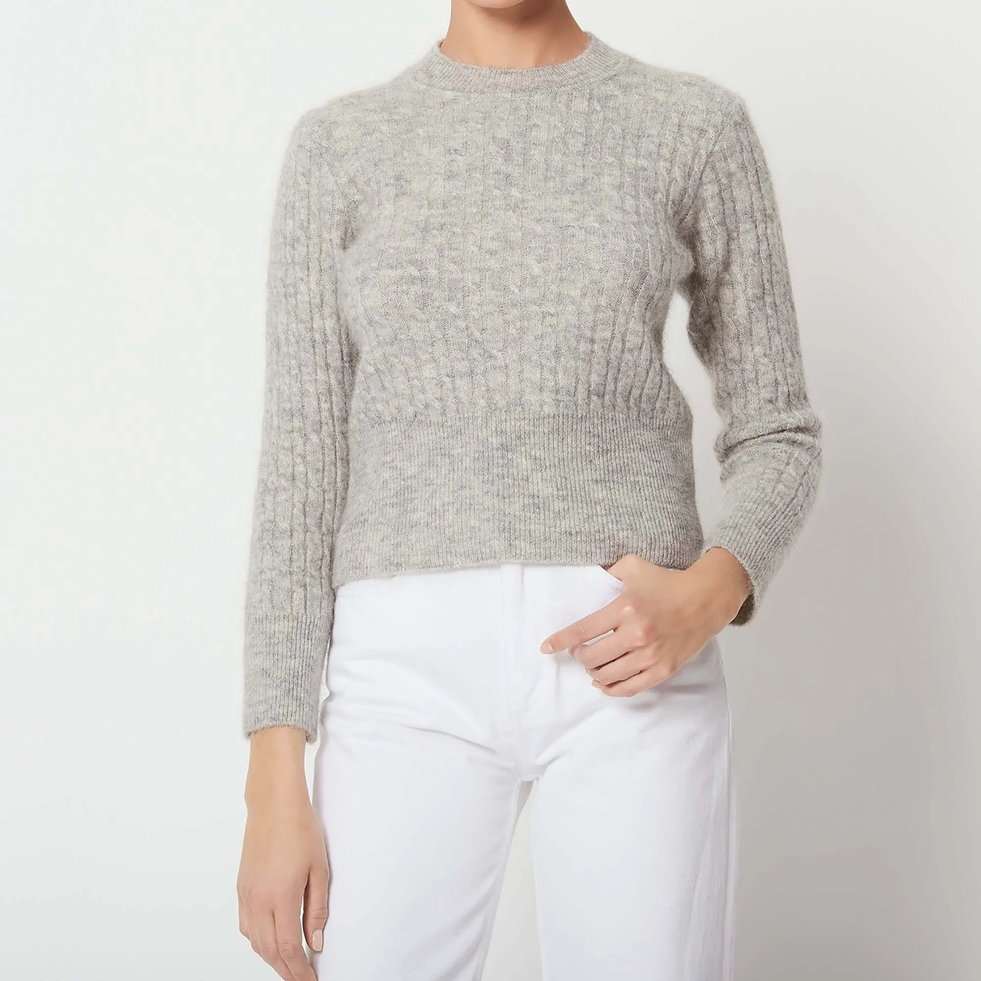 Pull Court à manches bouffantes