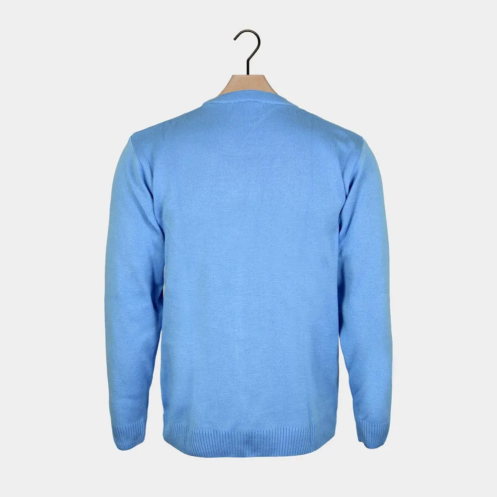 Pull de Nol Bleu Ciel avec Pingouin