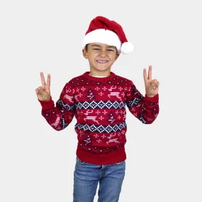 Pull de Nol pour Enfants Rouge Canada