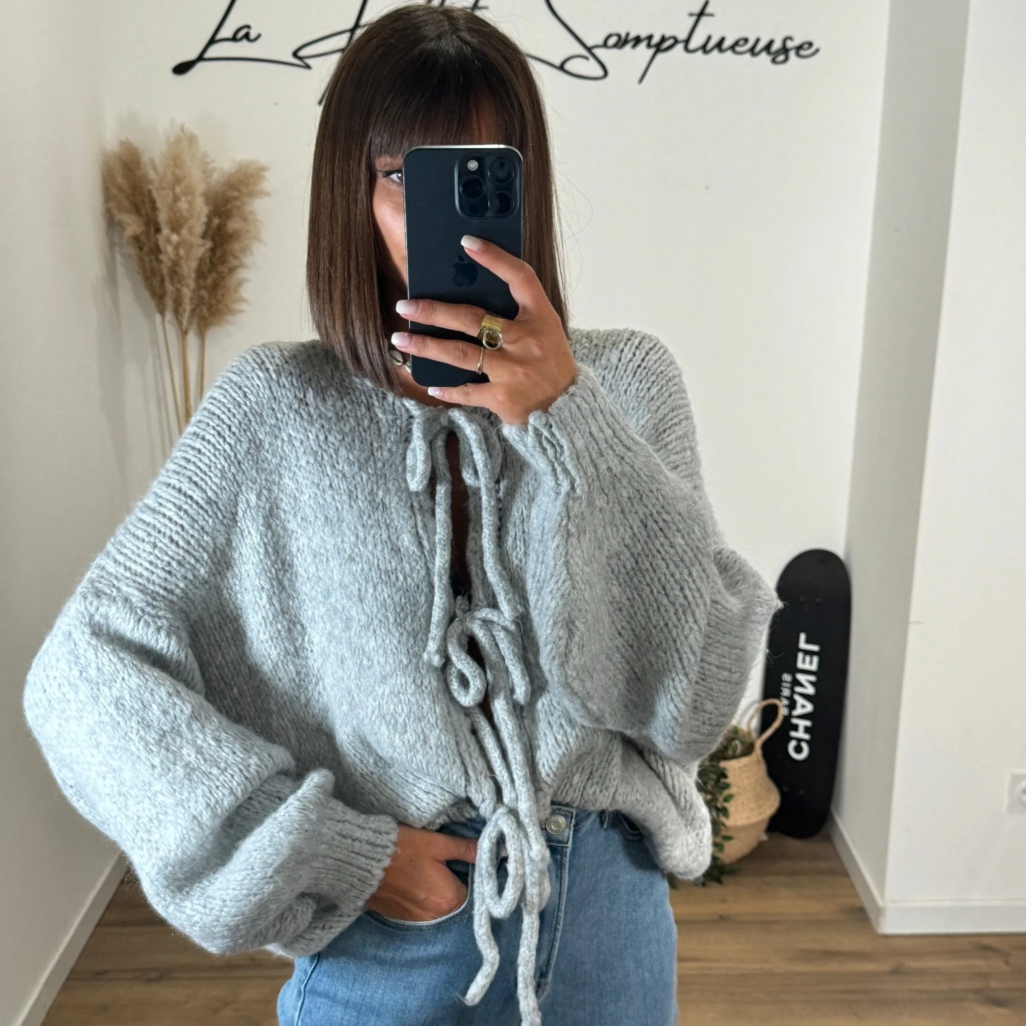 PULL NOEUD GRIS SOAN