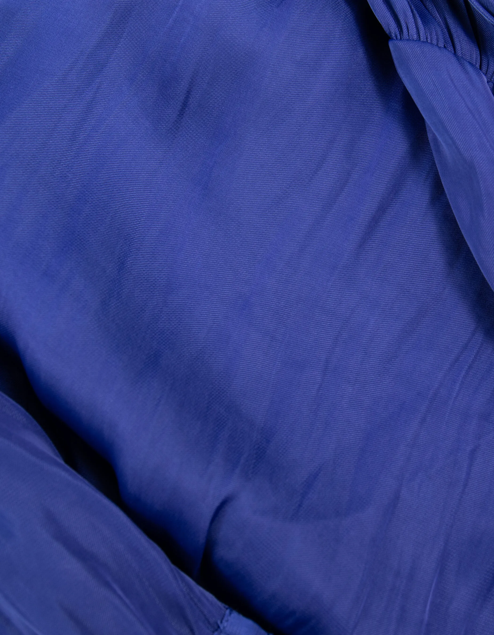 Robe bleu roi froissée manches papillon Femme
