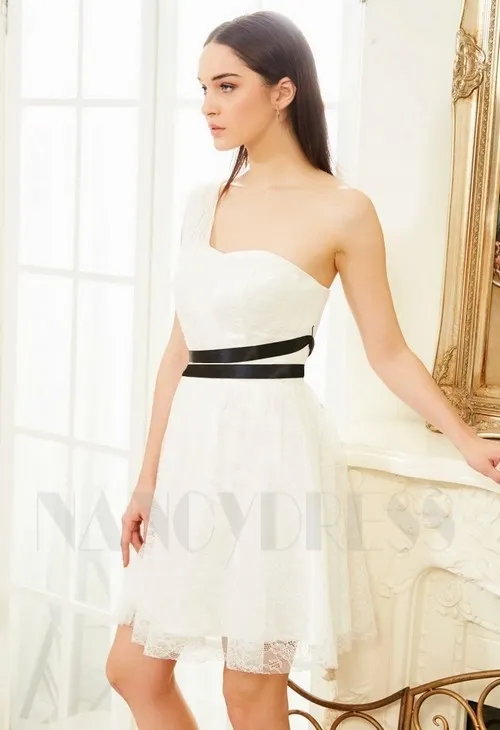 Robe de cocktail blanc court | Nancydress