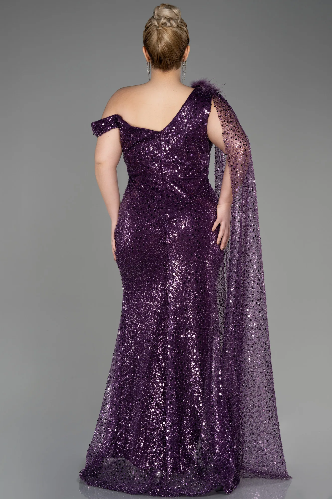 Robe De Fiançailles Grande Taille Longue Squameuse Émeraude ABU3859