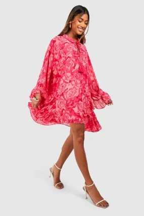 Robe imprimée à volants