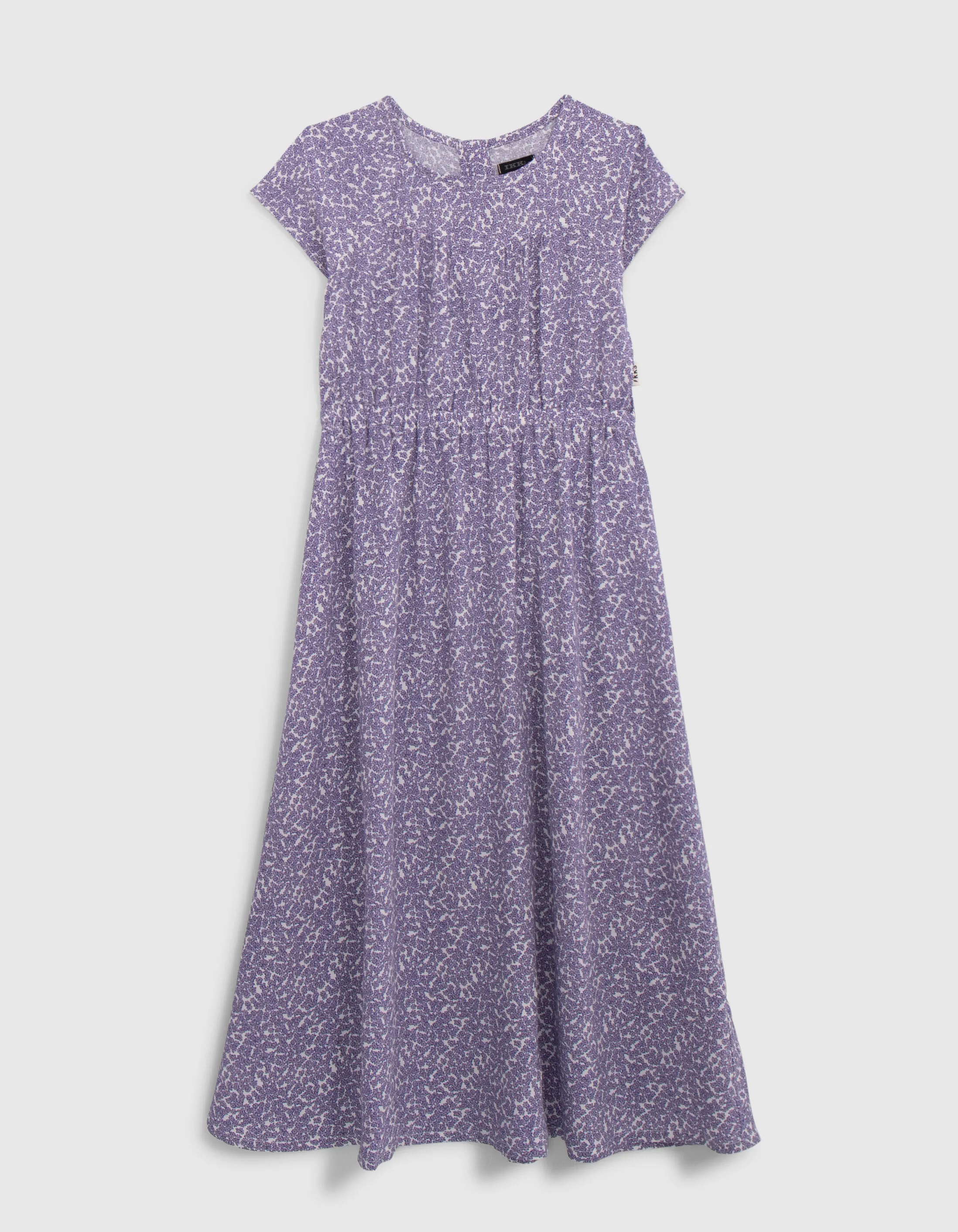 Robe longue écrue LENZING™ ECOVERO™ fleurs mauve fille