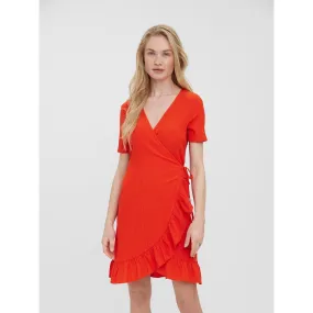 Robe Regular Fit Col rond Manches courtes orange | 3 Suisses