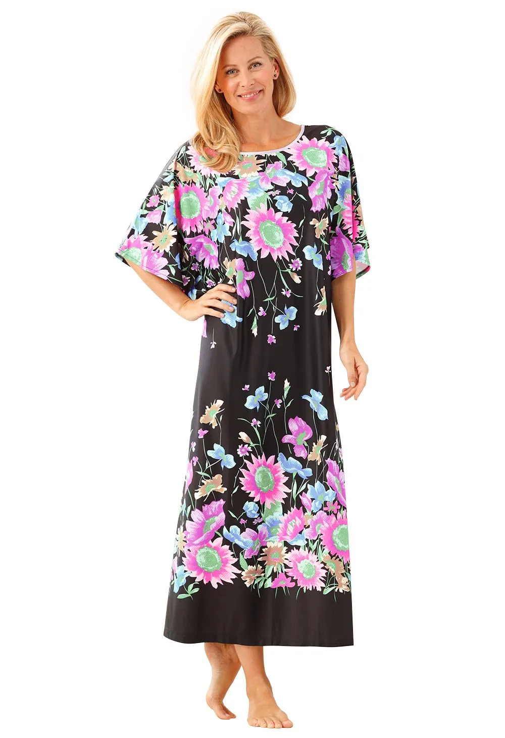 Robe d'hôtesse fluide imprimée