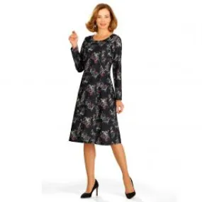 Robe en maille imprimé végétal