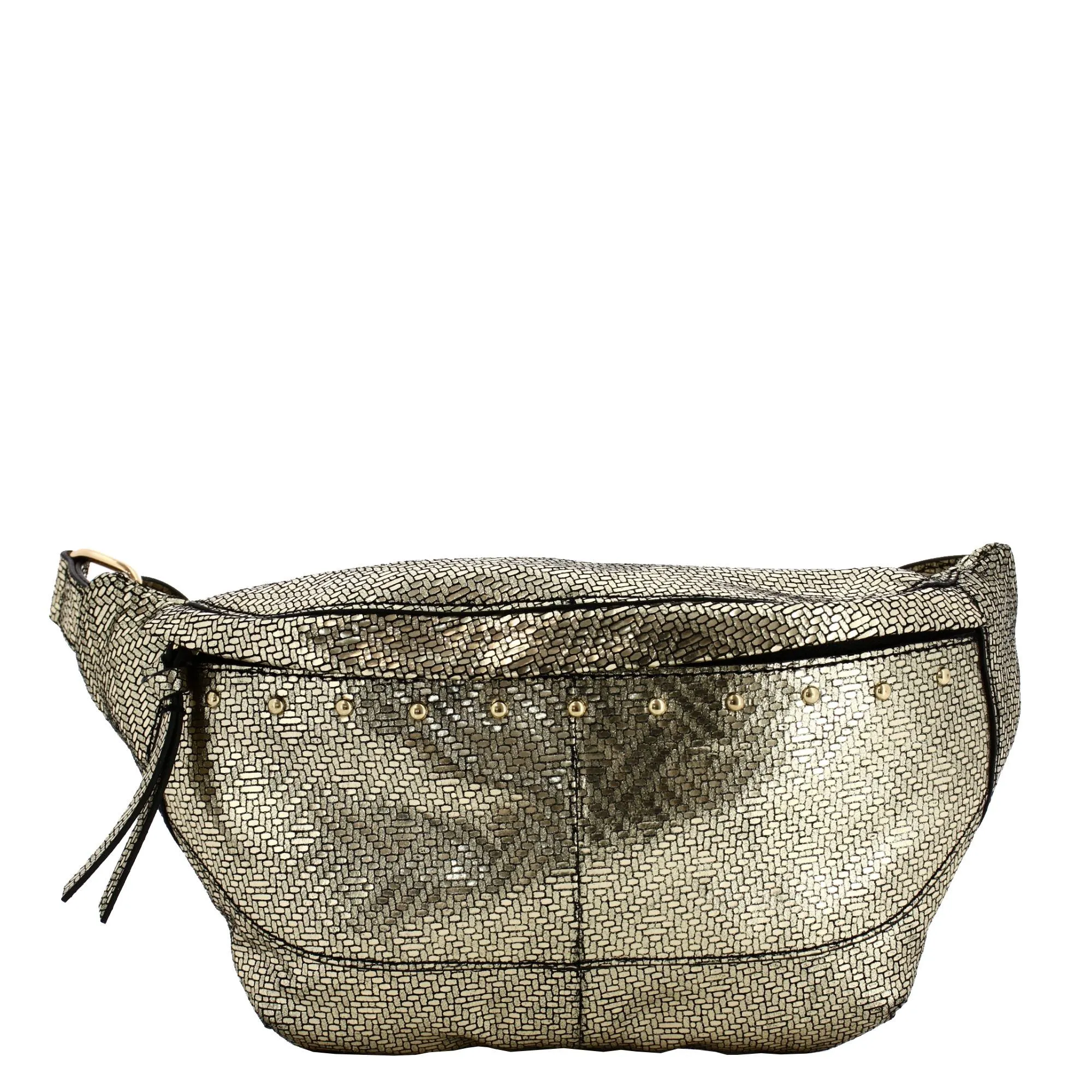 Sac banane femme Pieces Daino cuir clouté 17136453