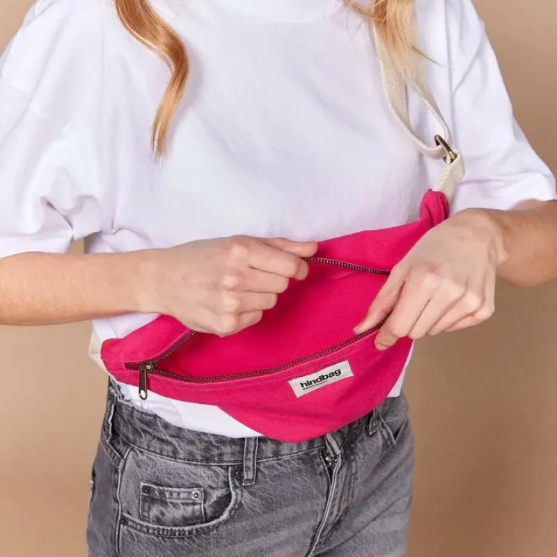Sac Banane Olivia Holi Fuchsia Coton Bio - Hindbag