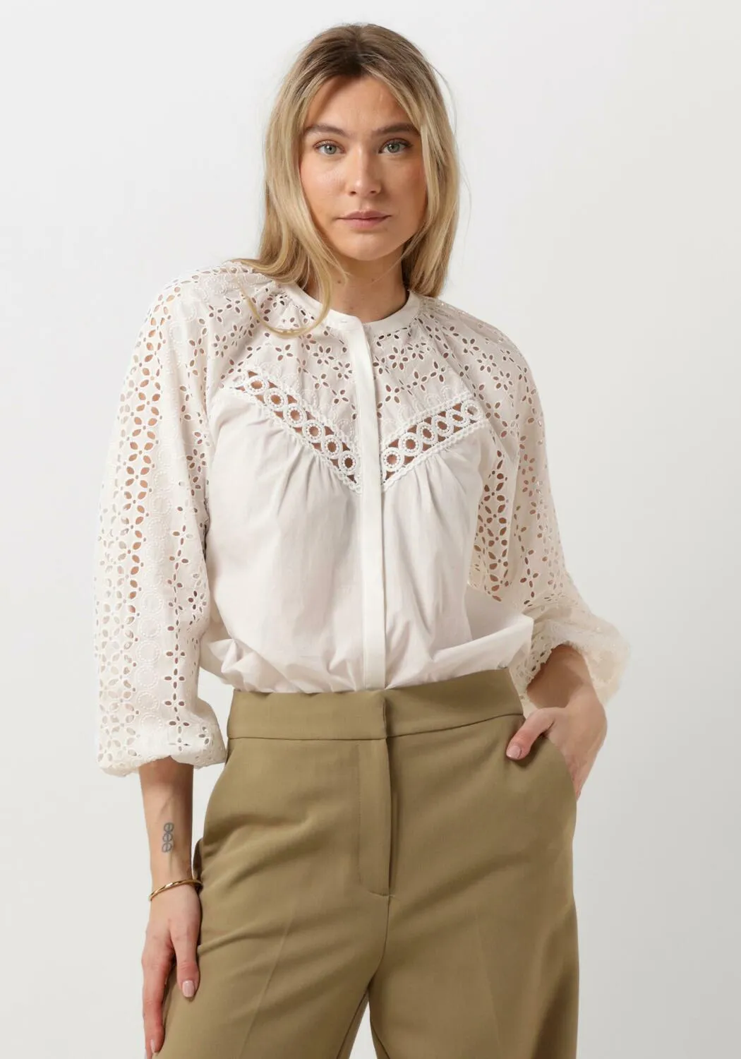 suncoo blouse lovely en blanc