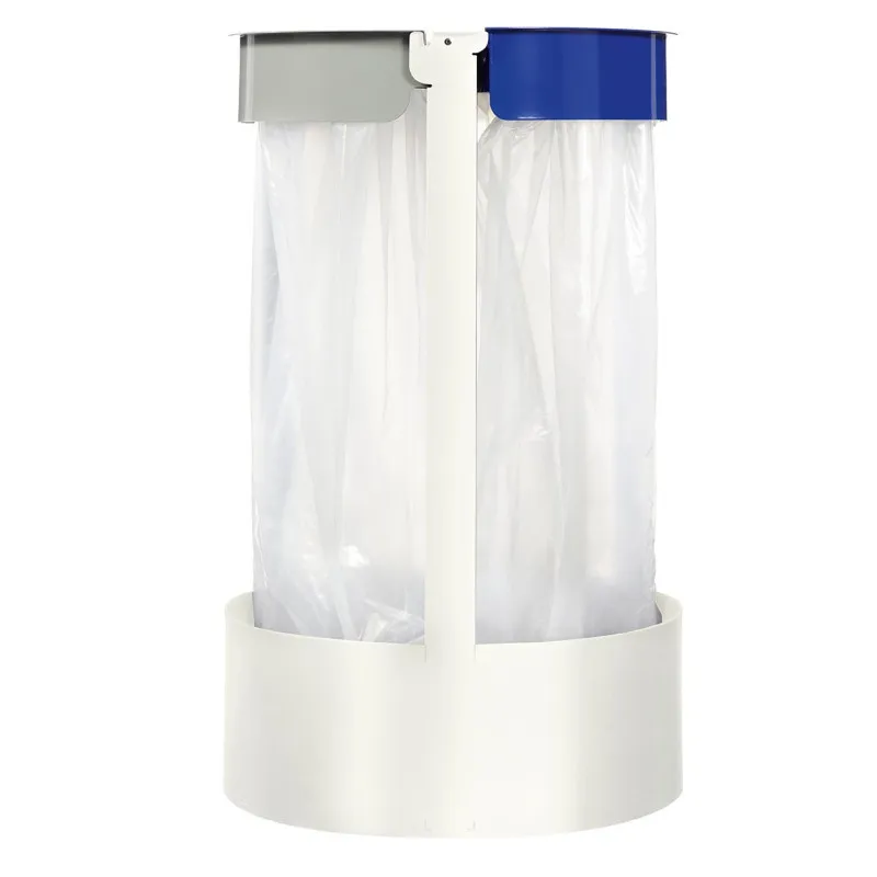 Support Sac Recyclage 3 flux 45L jaune, bleu et gris