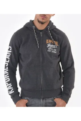 Sweat molleton zippé à capuche Kaporal MUZAK dark grey melanged