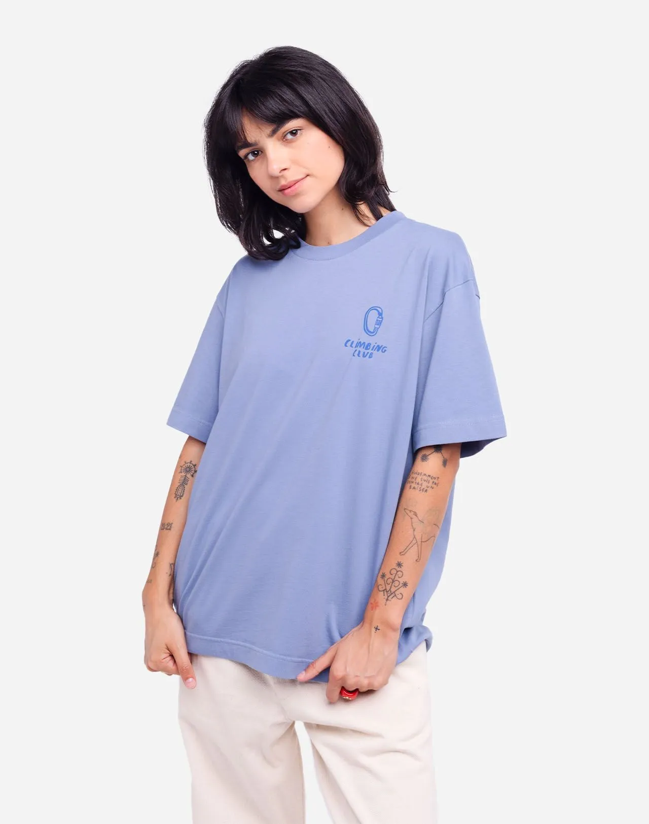 T-shirt Capra bleu azur ample Taille S Couleurs Bleu azur