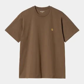 T-Shirt CHASE Chocolate / Gold