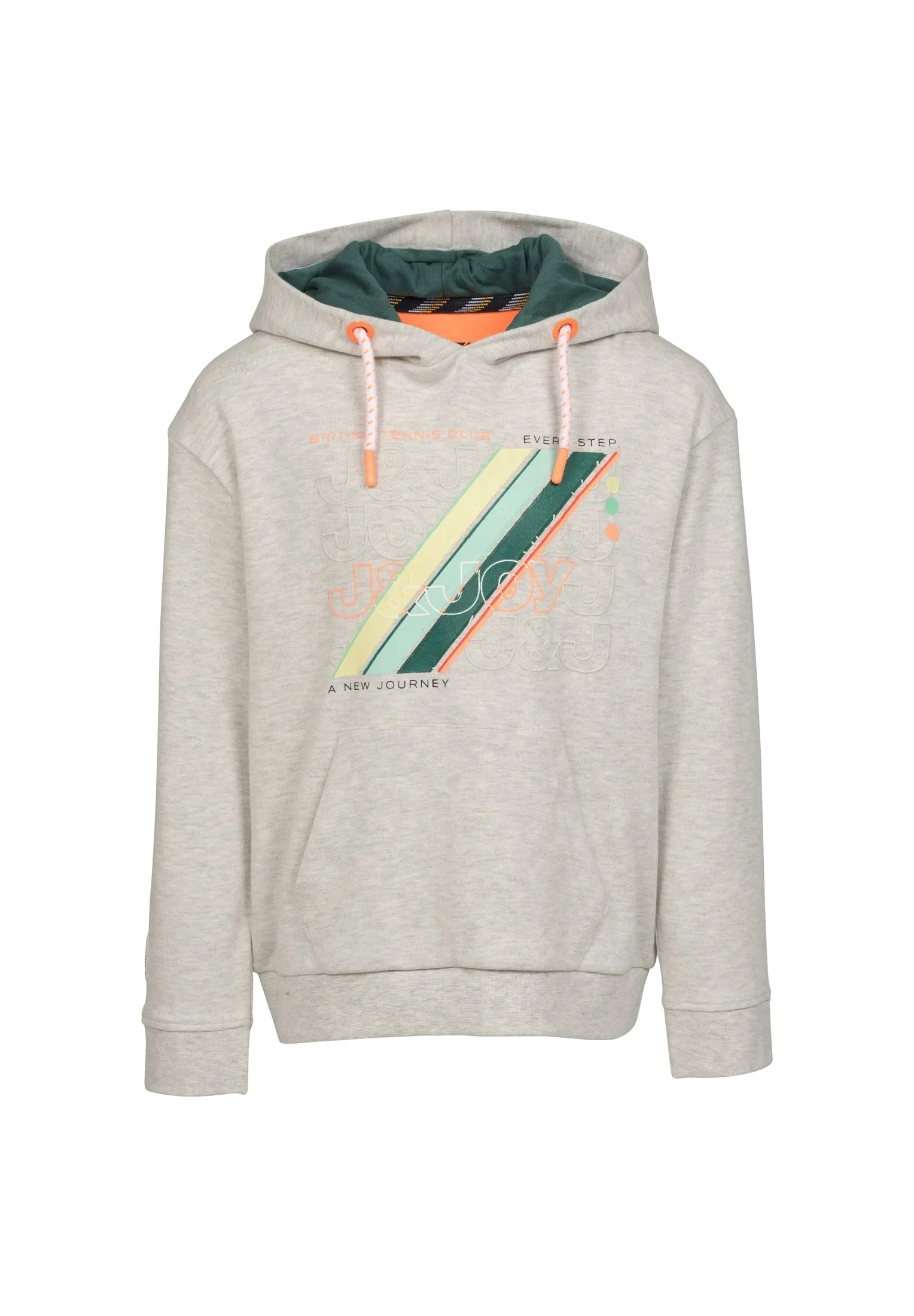 T-Shirt garon gris à longues manches et capuche