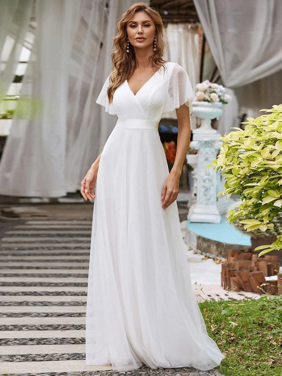 Taille personnalisée Robe de demoiselle d'honneur à manches courtes pour femme