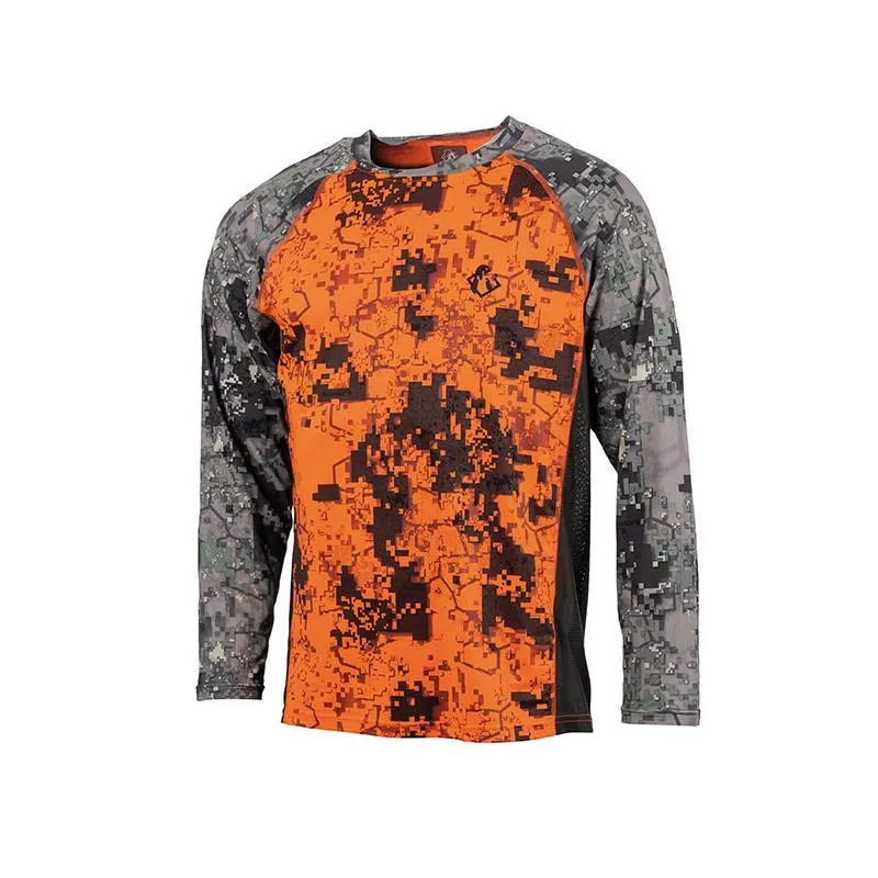 TEE SHIRT MANCHES LONGUES HOMME SOMLYS STRETCH DIGITAL 058 - ORANGE