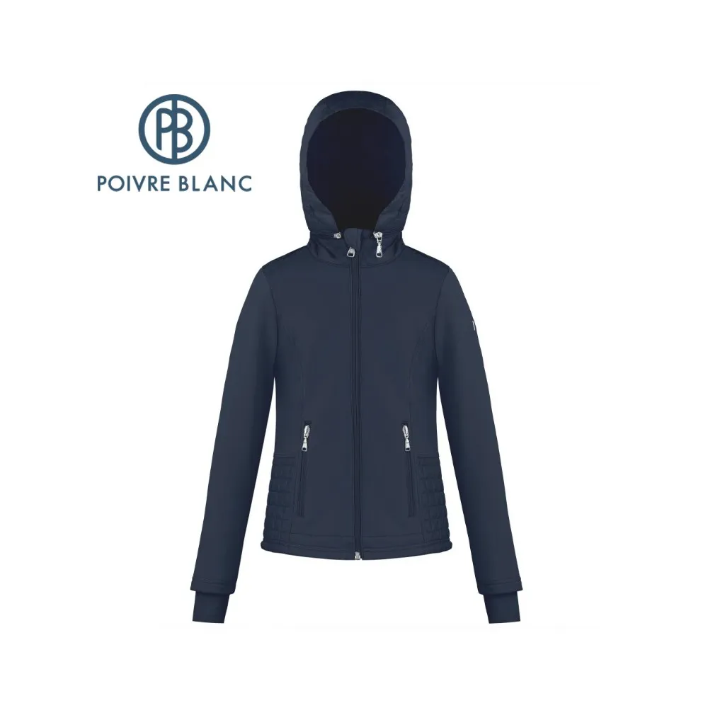 Veste stretch POIVRE BLANC W18-1601 JRGL Bleu marine Fille