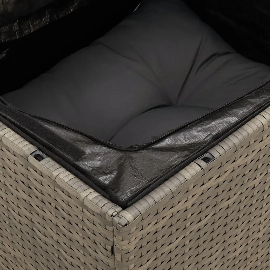 vidaXL Canapé de jardin avec coussins 3 places gris résine tressée | vidaxl-fr